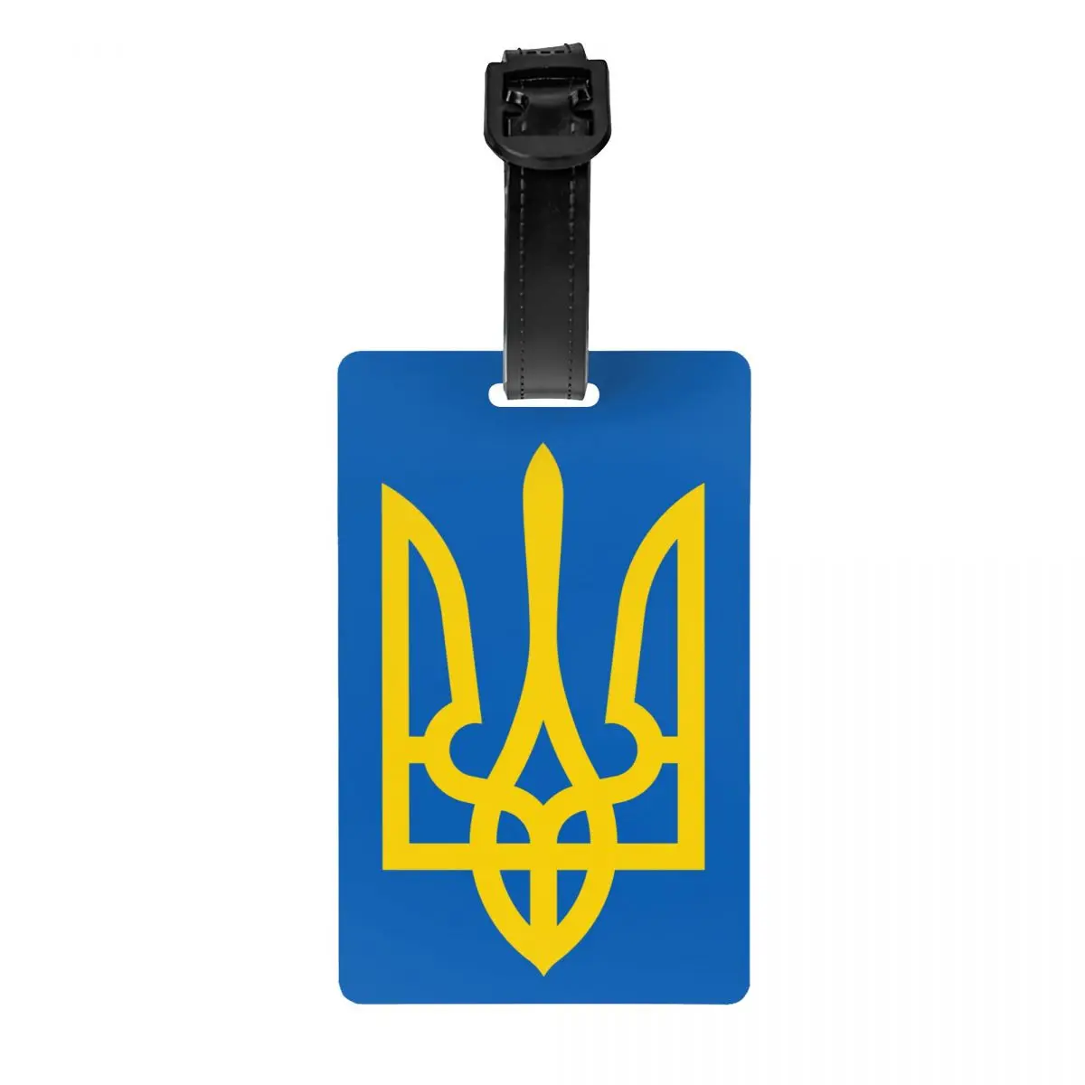 

Custom Ukrainian Trident Luggage Tag Privacy Protection Coat Of Arms Ukraine Flag Baggage Tags Travel Bag Labels Suitcase