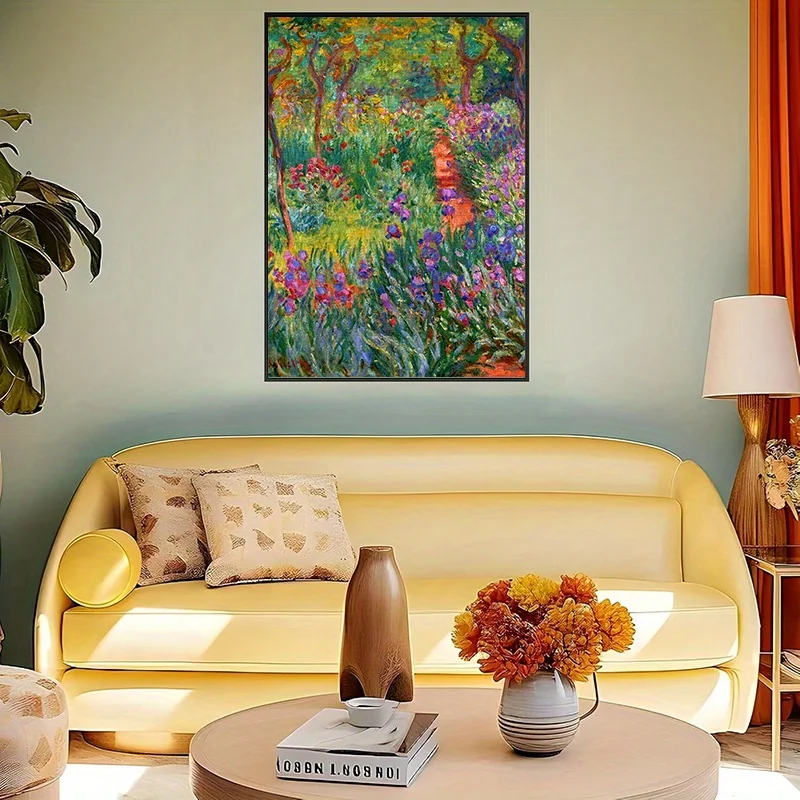 Monet-stijl Iris Garden Art Jigsaw Puzzle Volwassen impressionistische schilderkunst Thema Intellectueel spel Home Decor Puzzelspeelgoed