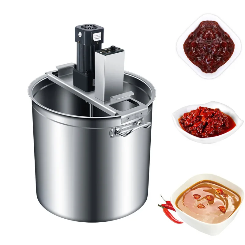 Syrup Soup Heating Mixer Kettle Pot Cheese Hot Pot Base Material Cooking Stirring Pot Garlic Chili Sauce Making Machine