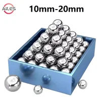 Bolas de acero inoxidable 304, cuentas de Metal sólido, 10mm, 11mm, 12mm, 12,7mm, 13mm, 14mm, 15mm, 16mm, 17mm, 18mm, 19mm, 20mm