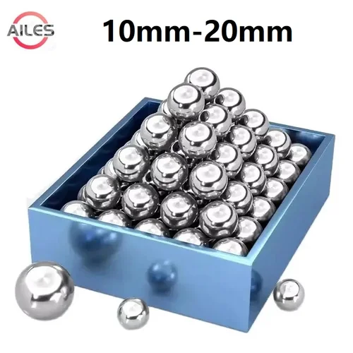 Bolas de acero inoxidable 304, cuentas de Metal sólido, 10mm, 11mm, 12mm, 12,7mm, 13mm, 14mm, 15mm, 16mm, 17mm, 18mm, 19mm, 20mm