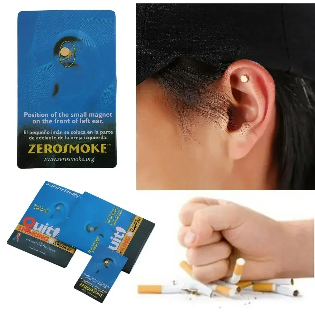 1 pçs ímã auricular parar de fumar acupressure remendo anti fumo não cigarros fumante saúde terapia