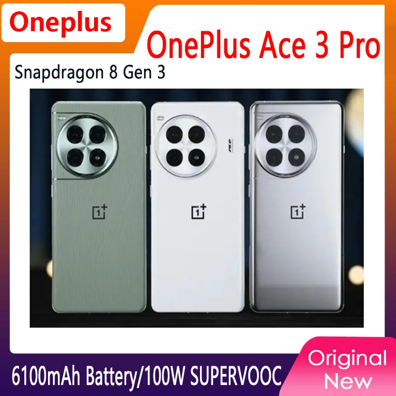 Oneplus ACE 3 Pro 5G Snapdragon 8 Gen 3 Sony 50MP Main Camera 6100mAh Battery 100W SUPERVOOC 6.78 120Hz AMOLED IP65