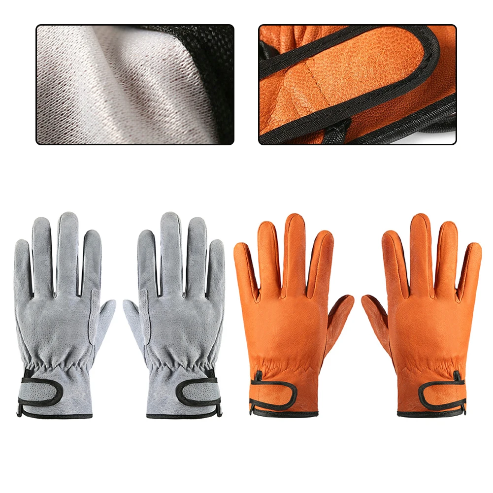 Leather Welding Gloves Work Gloves Welding Safety Protection Garden Wear-Resistant Gloves Heat Insulation Anti-cutting Glove