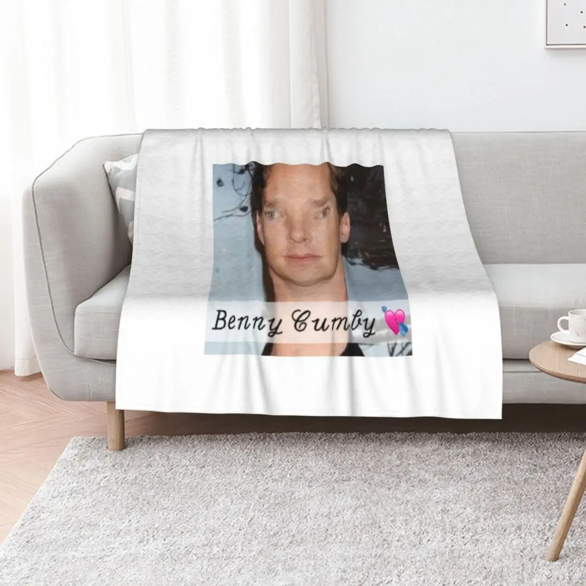 Larger Benny Cumby 33 Throw Blanket Personalized Gift halloween Quilt Flannels Large Plaid on the sofa Blankets