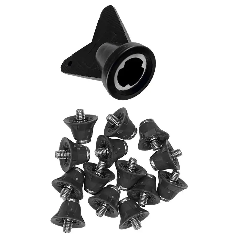 A69P-12 Pcs Football Boot Studs Rugby Studs Turf 13Mm M5 Screw Shoes Spikes, Soccer Studs For Competition Training