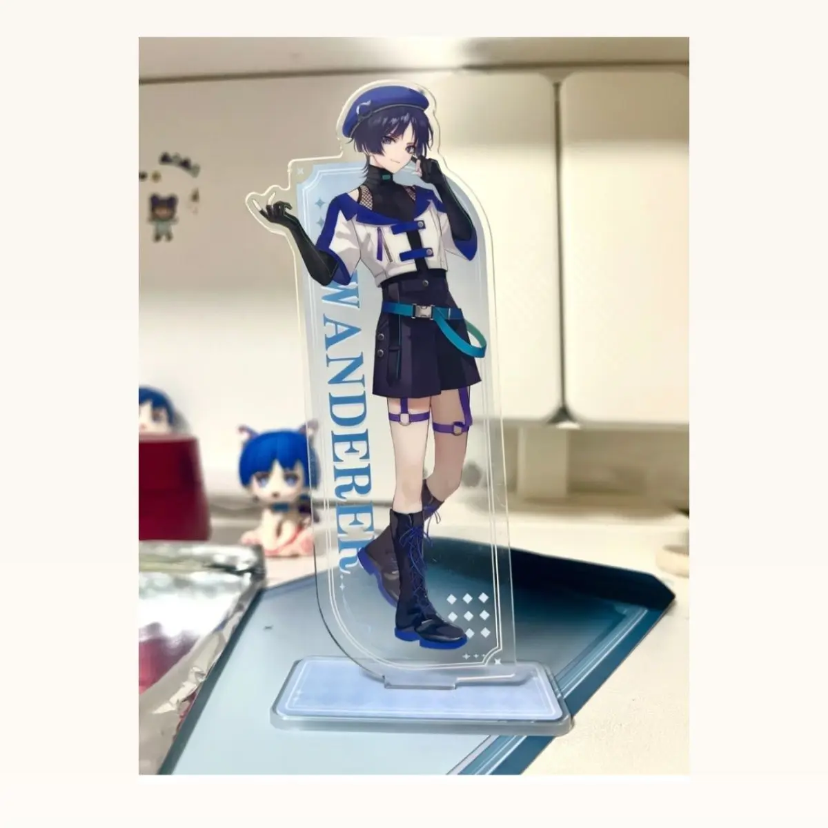 Genshin Impact Wanderer Anime Figure Acrylic Stand Model Plate Desk Decor Standing Sign Fans Gift