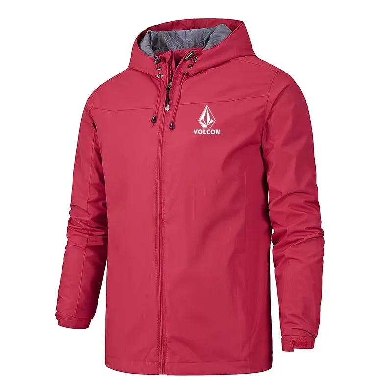 

Men's camping and mountaineering sweatshirt, spring and autumn windproof zipper hooded outdoor waterproof jacket