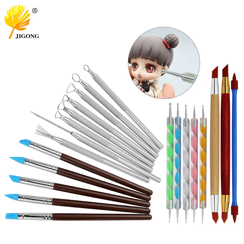 Pottery clay pottery carving tools DIY soft pottery clay sculpture multi-purpose soft head mark removal modifier nail art point