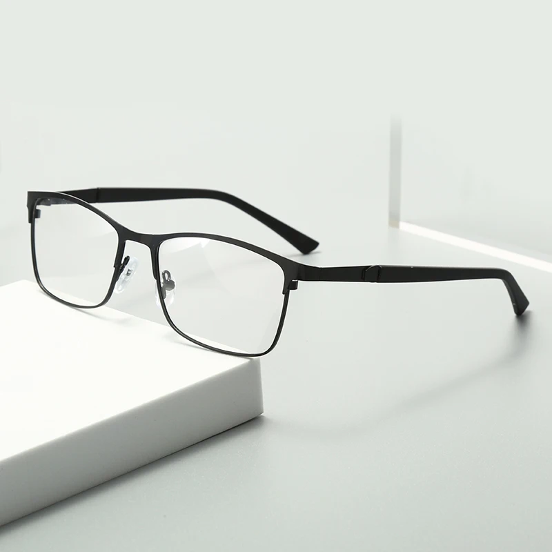 New Trend Reading Glasses Men Women High Quality Metal Half Frame Business Office Prescription Diopters +1.00 +1.50 +2.0 +2.5