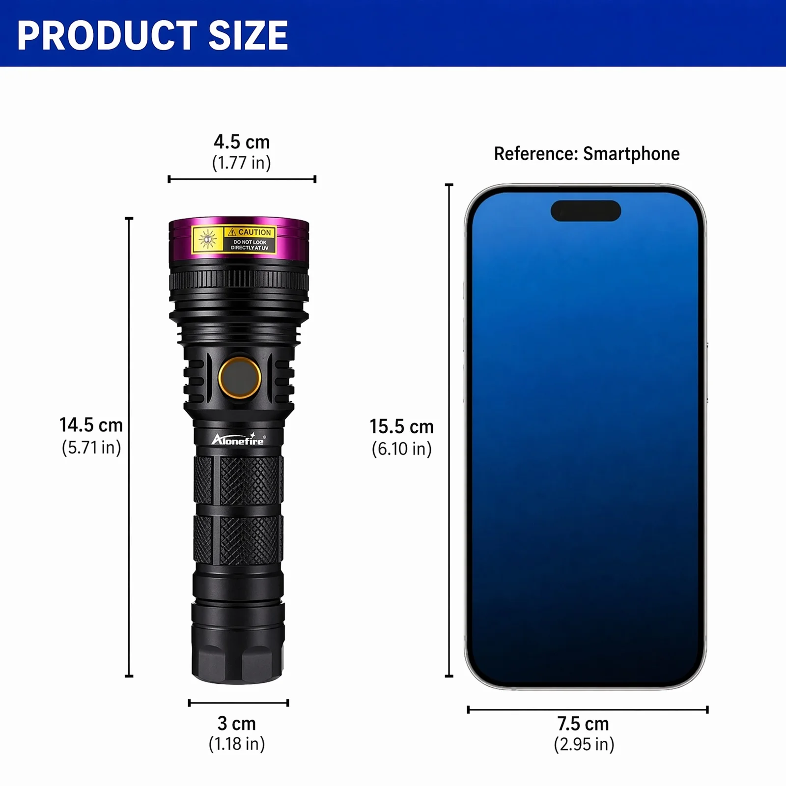 Alonefire SV18 365nm Hochleistungs-UV-Taschenlampe USB-Aufladbare Leuchte für Katzen- und Hundeurin, Tinea, Erz, Jade, Skorpion – Detail 7