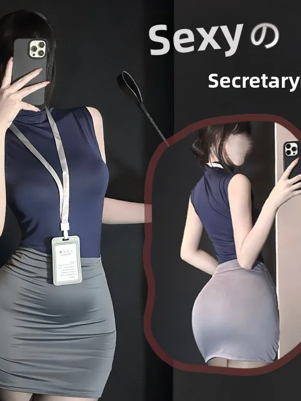 Sexy OL Uniform Set Secretary Air Stewardess Roleplay Temptation Pure Desire Uniform Hot Girl Assorted Sizes for Adults
