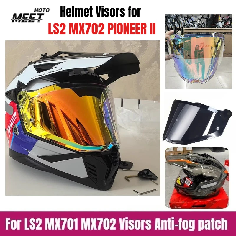 

Визоры для шлемов LS2 MX702 PIONEER II, антизапотевающие наклейки, электронные наклейки для мотоциклетных шлемов, красные, запасные части для шлемов.