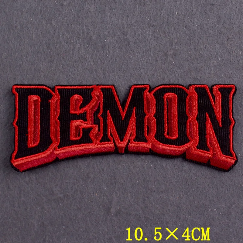 Devil Patch Iron On Patches For Clothing Thermoadhesive Patches On Clothes DIY Gothic Embroidery Patch Stripe Badges On Backpack