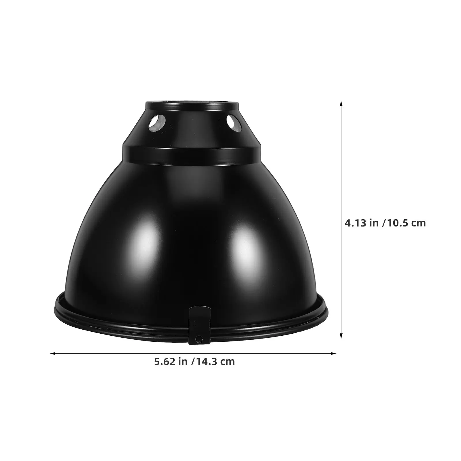 2Sets Stainless Steel Reptile Heat Lamp Dome Protector Reflector Cover Heat Resistant Lamp Shade for Pet Habitat Farm Use