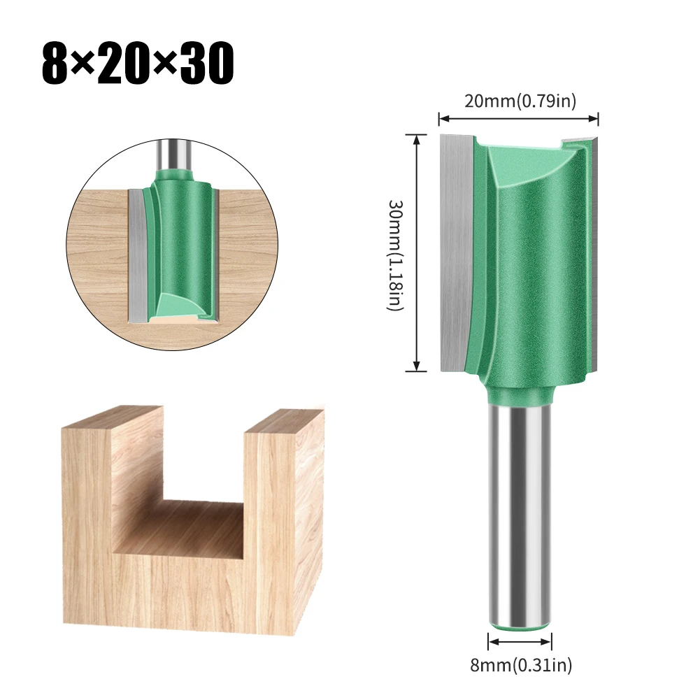 3mm-20mm Durchmesser 8mm Schaft Gerade Bit Wolfram Hartmetall Einzigen Doppel Flöte Router Bit Holz fräser Für Holz Werkzeug