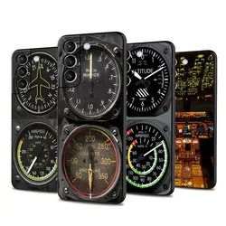 Aviation Aeroplane Helicopter Cockpit Instrument Case For Samsung Galaxy S20 S22 S21 FE S10 S23 Plus S8 Note 20 10 Phone Shell