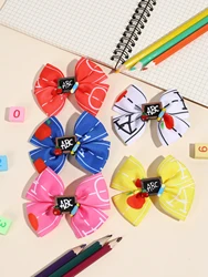 1PC ABC Bows Clips Back To School Pencil Hair Bows Clips Grosgrain Ribbon Yellow Pencil Bows Gifts Decorations for Girls