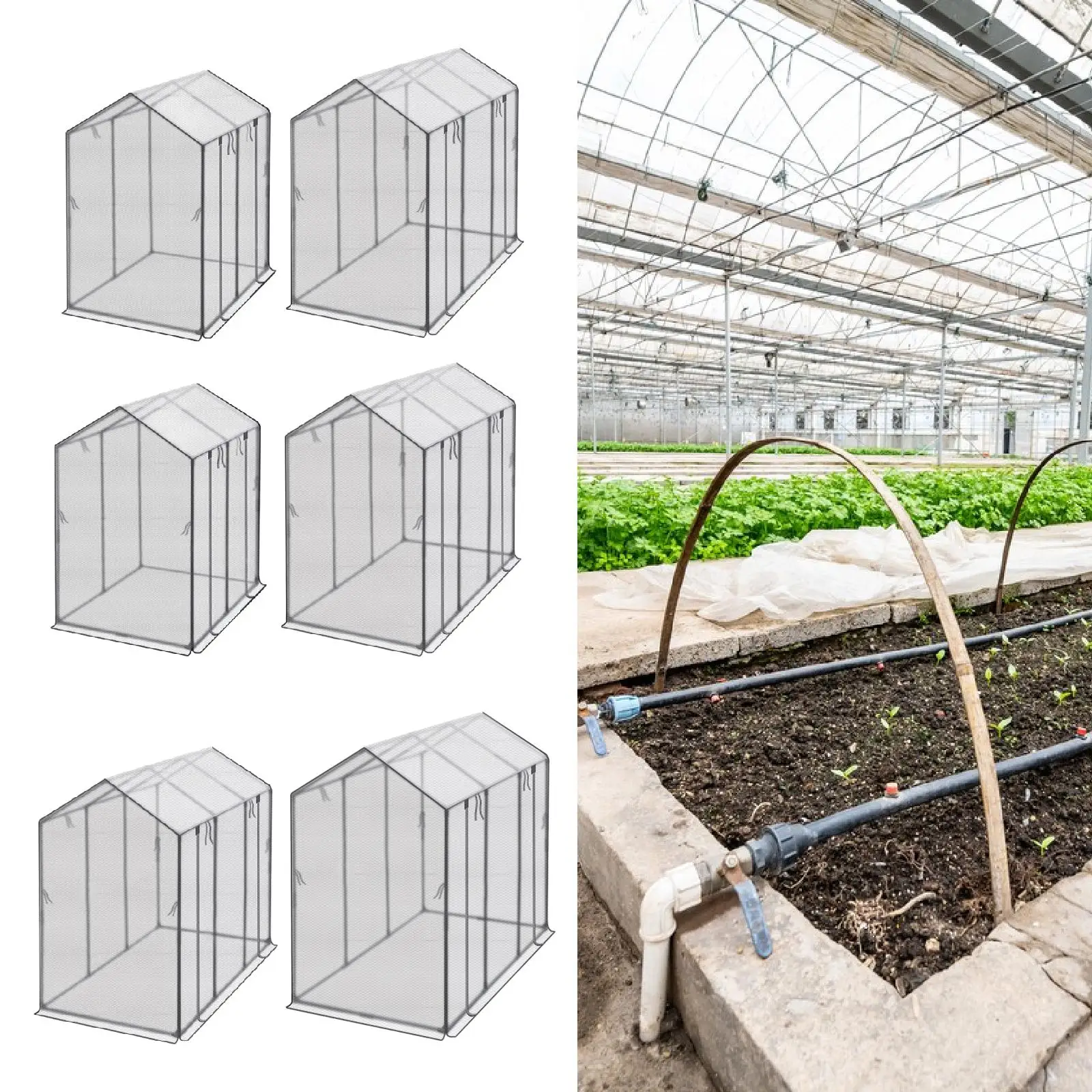 

Mini Greenhouse Garden Nursery Plant Cover Practical Portable Green House Kit for Plants Outside Outdoor Germination Backyard