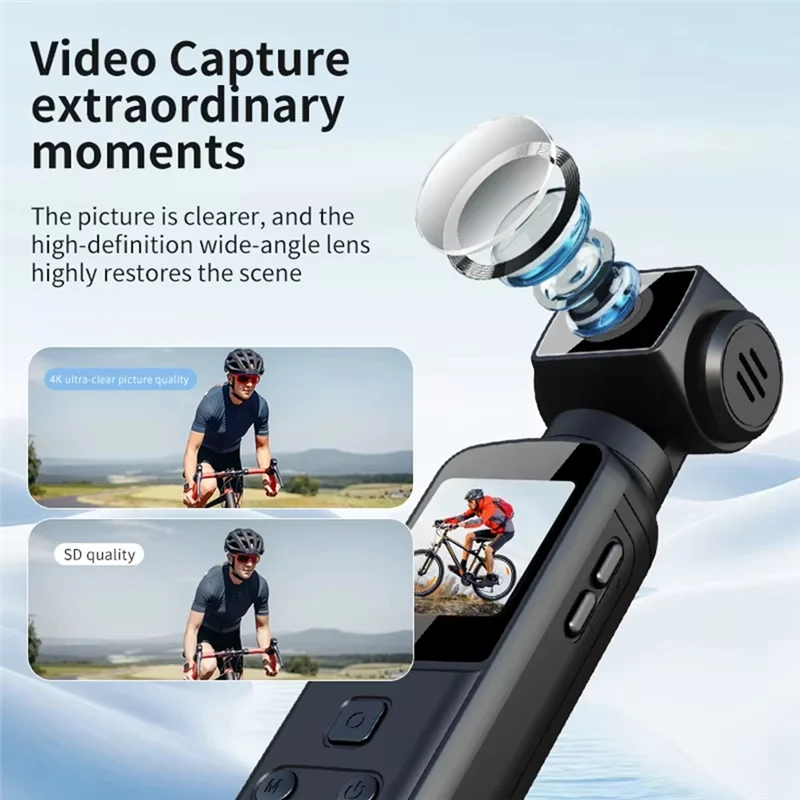 

A25P 4K Pocket Digital Camera 1.33Inch Screen 270 Degrees Rotate Wifi Transmission Record Portable Sport Motion Camera