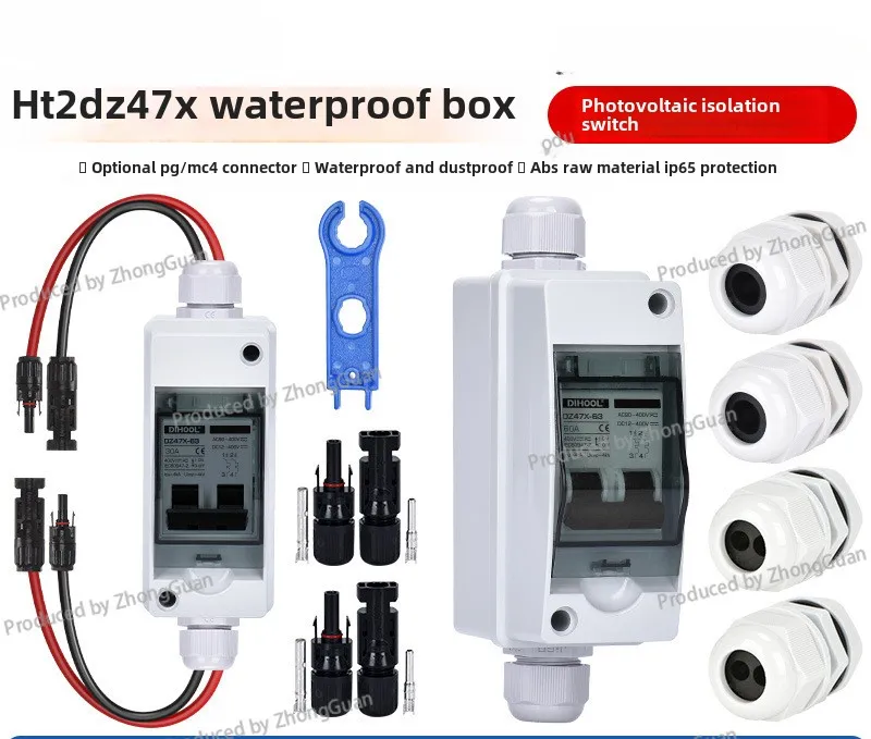 Photovoltaic DC Disconnector IP65 Waterproof DC500V Solar DC Distribution Load Switch