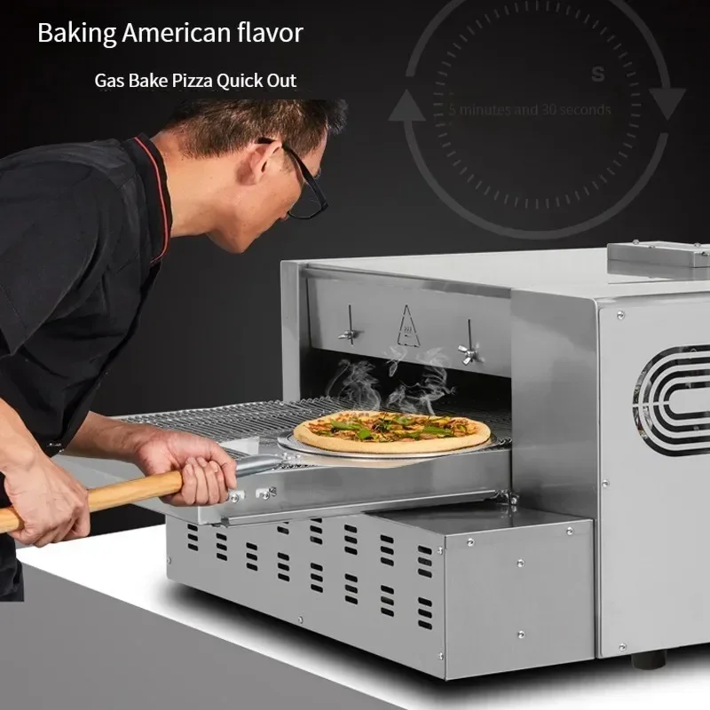 Home Electric 12inch Gas Chain Pizza Oven Intelligent Pizza Oven Commercial Baking Oven