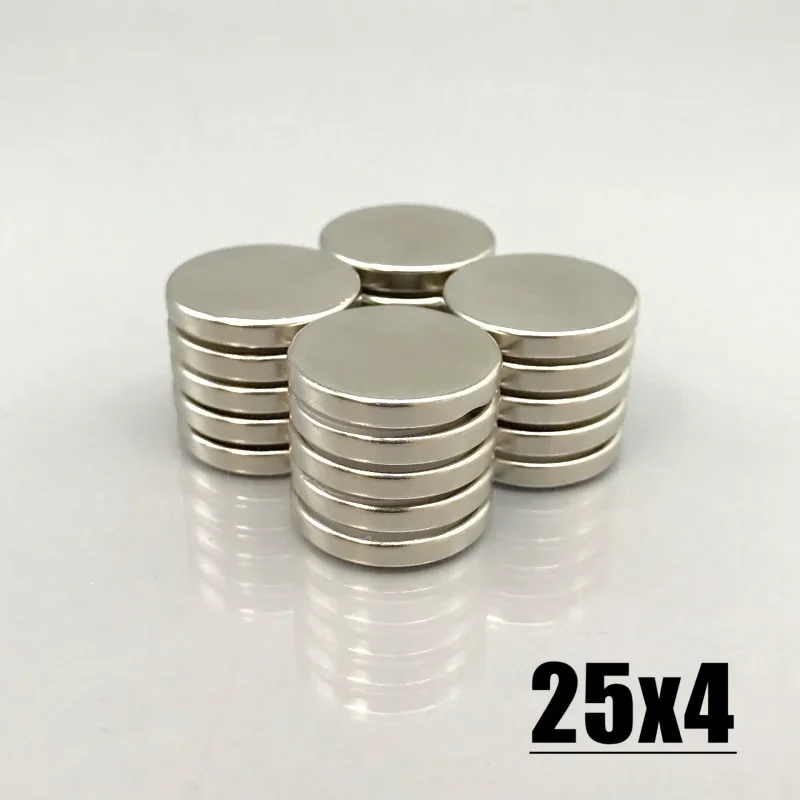 5/10/20/50/100pcs 25x4mm Magnets Fridge Tool Round Shape Imane For Office Whiteboard Kitchen Garage 25*4mm Home Decoration
