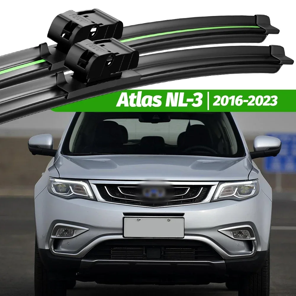 

For Geely Atlas NL-3 2016-2023 2pcs Front Windshield Wiper Blades 2017 2018 2019 2020 2021 2022 Windscreen Window Accessories