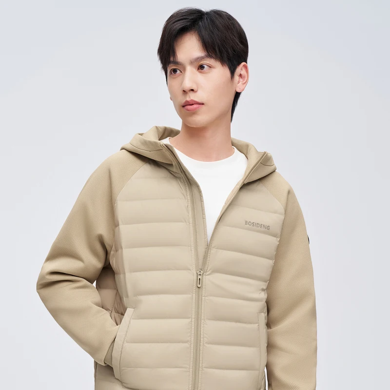 

Пуховик Bosideng с капюшоном 2.0 Легкий 700FP Гусиный пух Cloud Touch Воздушный слой Ткань Процентная эластичность Ветрозащита