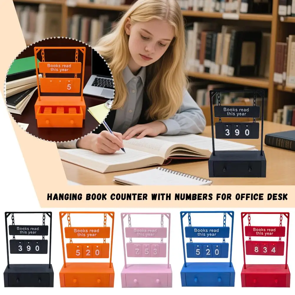 

1 шт., подвесная книжная стойка с номерами, органайзер для офисного стола для работы, учебы, чтения, отслеживания прогресса, стильные инструменты для библиотеки, стола