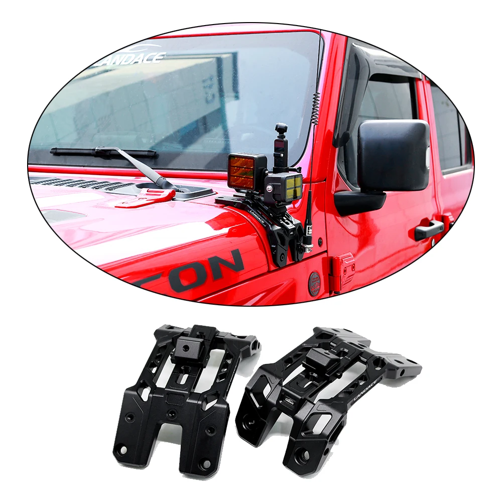 Off Road Accessories Wrangler JL Accessories A-Pillar Car Driving Light Mounting Holder Brackets for Jeepcustom