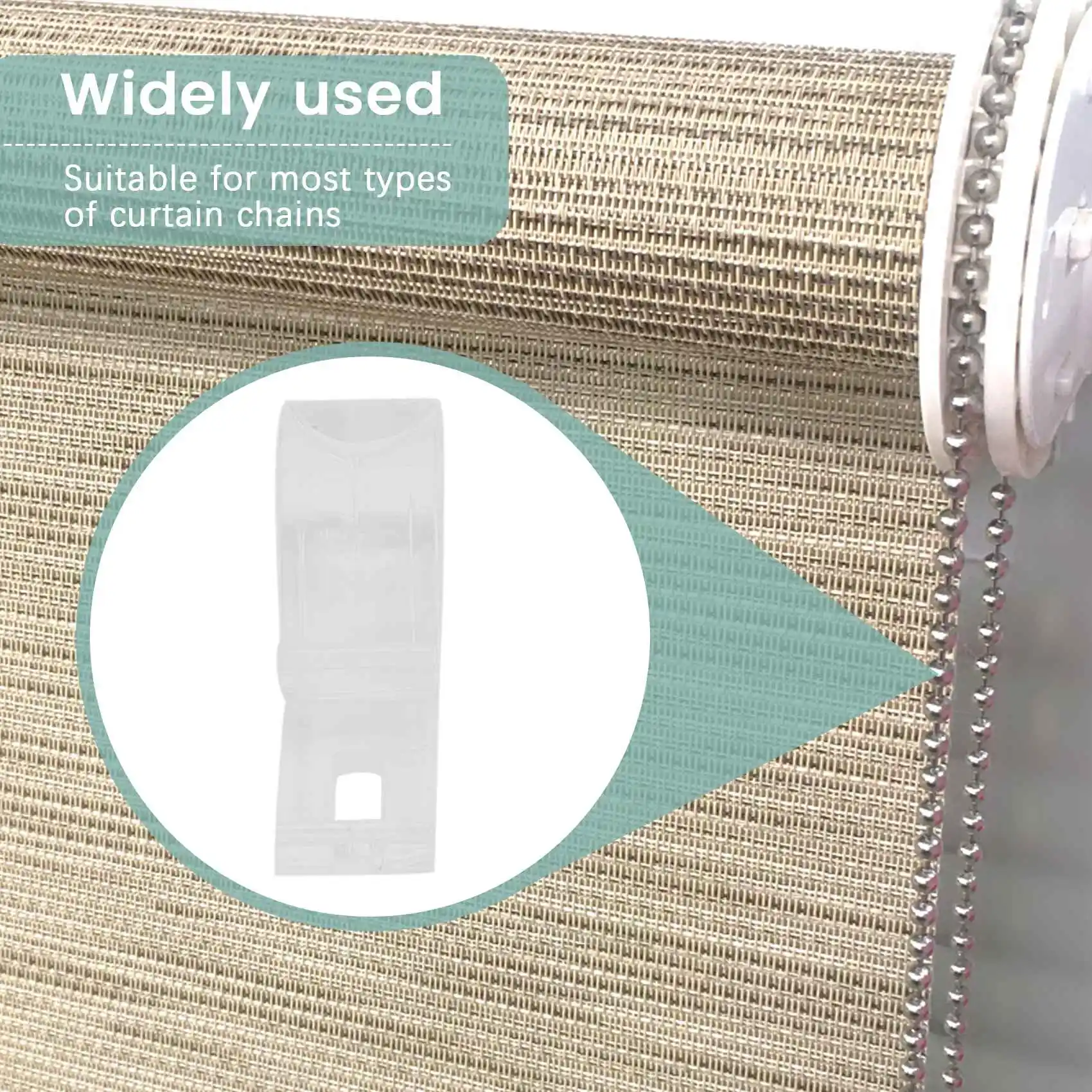 RANA 8 Uds cortina transparente P Clips gancho, Clips para persianas enrollables cordón de cadena de seguridad para niños ganchos de Clip P para persianas enrollables romanas verticales