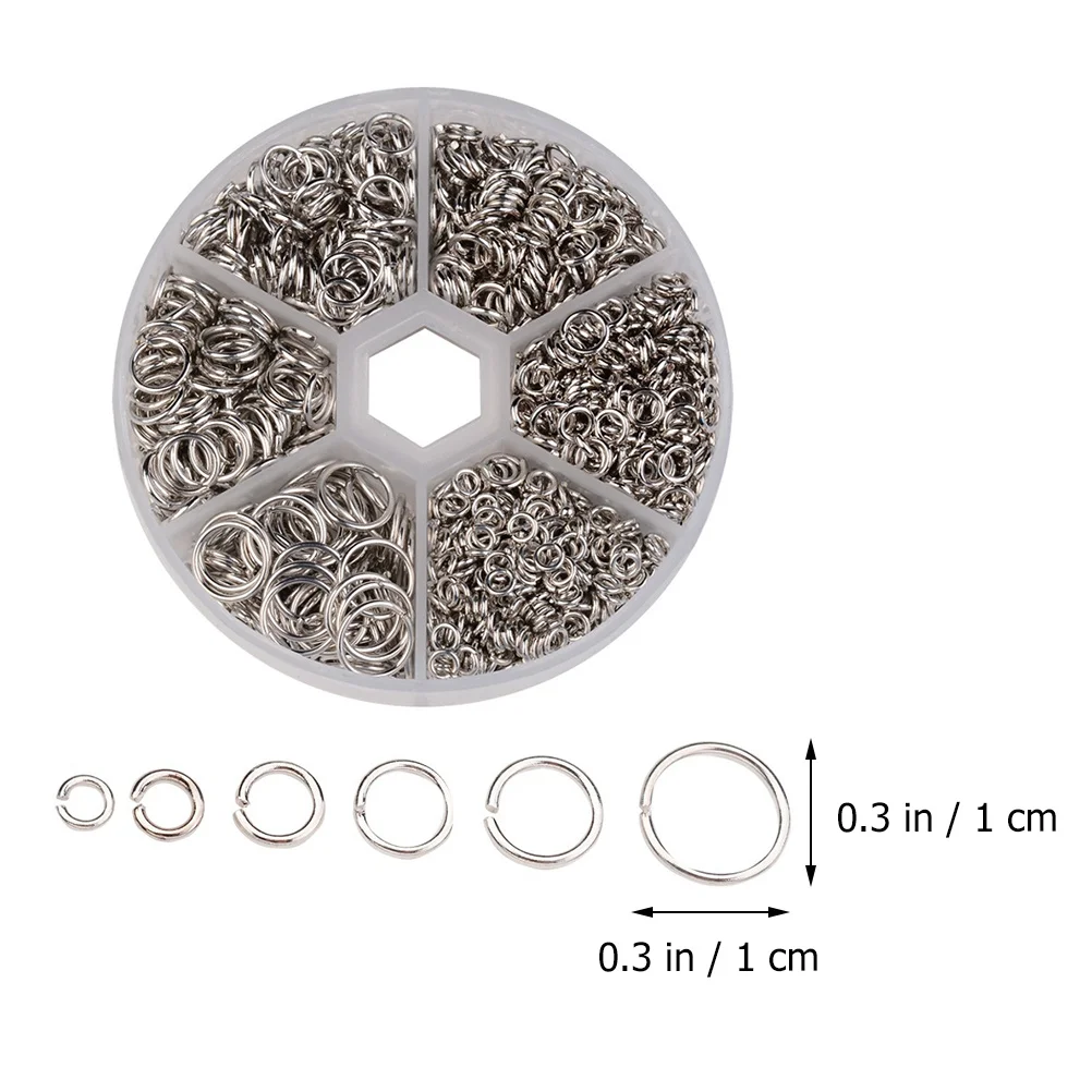 

1Set Open Jump Ring Set DIY Jewelry Accessories Durable Practical Various Sizes Plastic Storage Case Perfect for Jewelry Making
