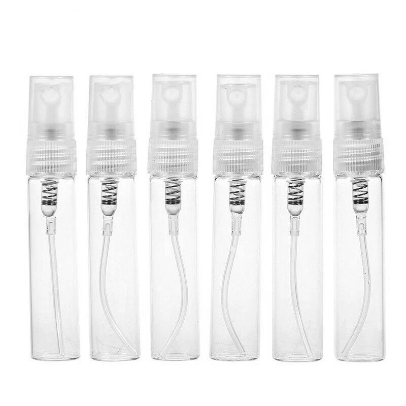 25Pcs Mini 5Ml Glass Refillable Travel Perfume Empty Bottle Atomizer Pump Spray