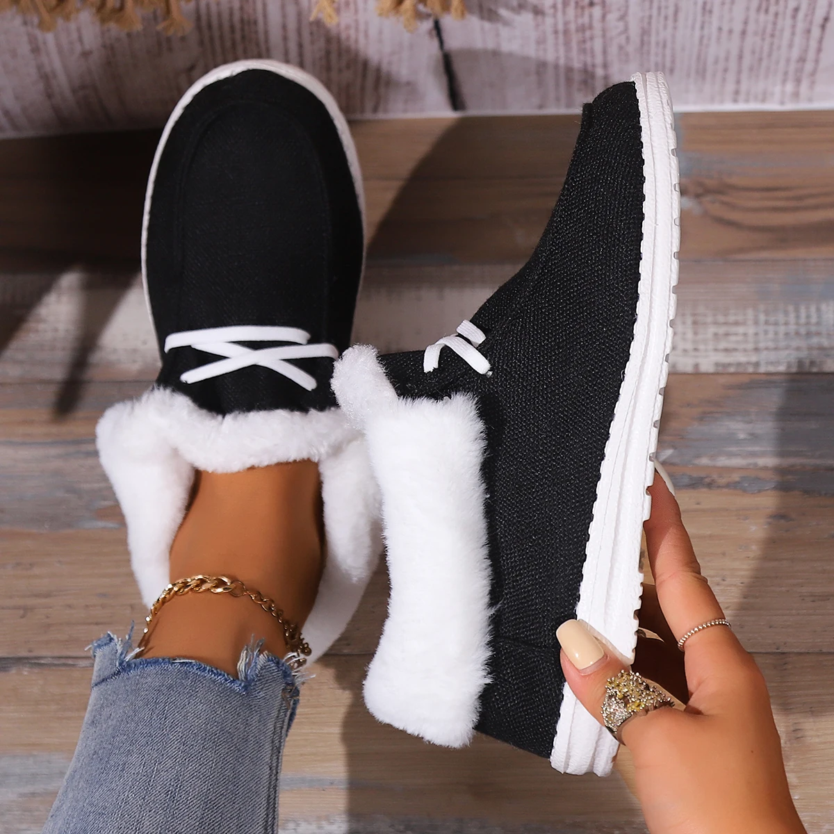 

Женские противоскользящие ботильоны, новые зимние ботинки на толстой подошве, удобная повседневная хлопковая дизайнерская обувь, женская обувь Zapatos De Mujer