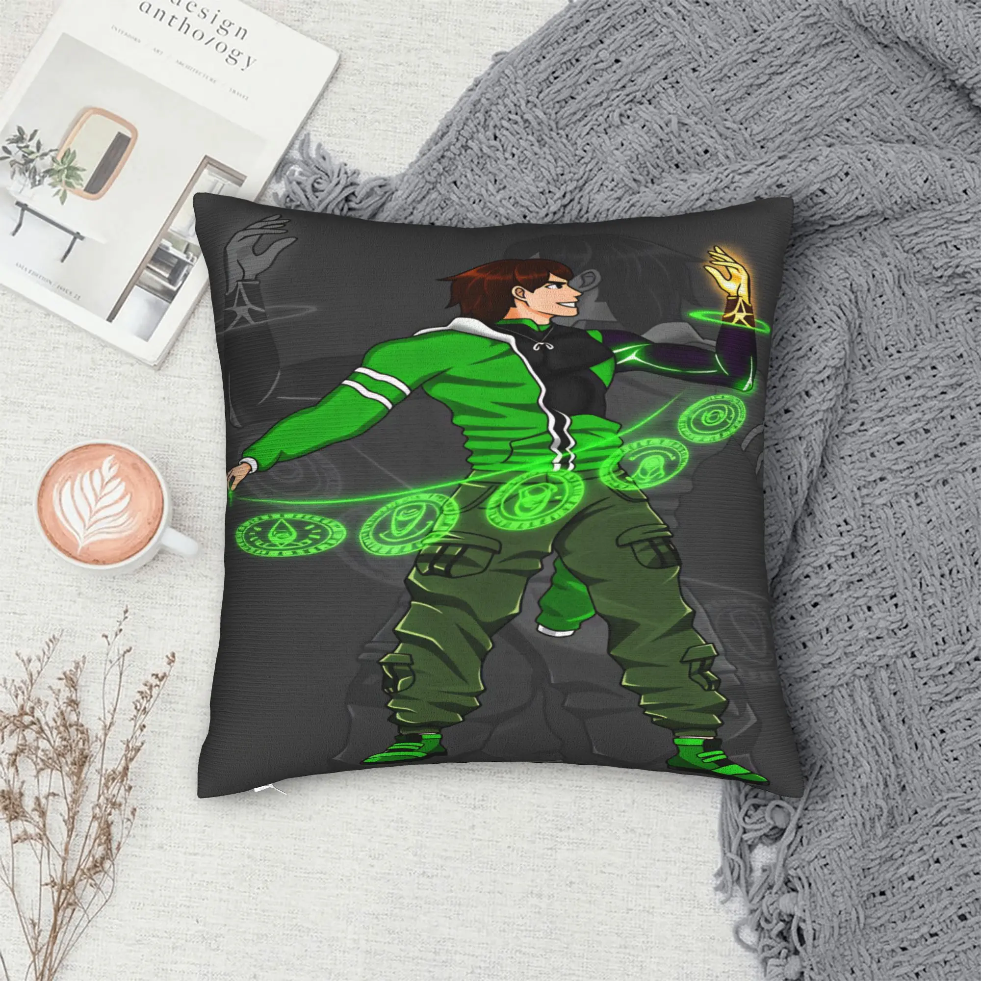 Pillow Cover Ben 10 Cartoon  Kawaii Pillow Case For Chair Sofa Home Decor Pillowcases