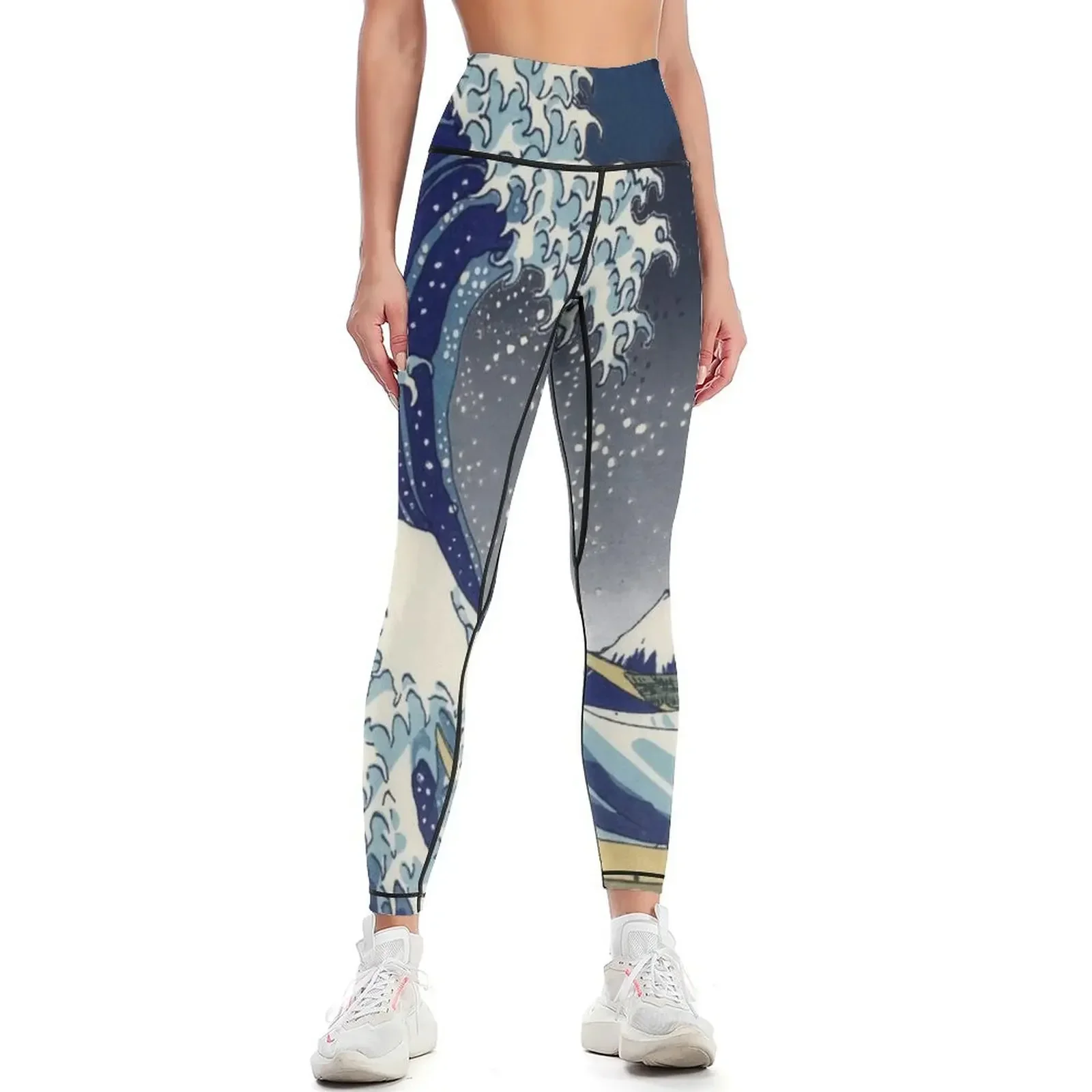 

Great Wave: Kanagawa Night Leggings fitness set gym sporty woman push up gym wear gym pants Womens Leggings