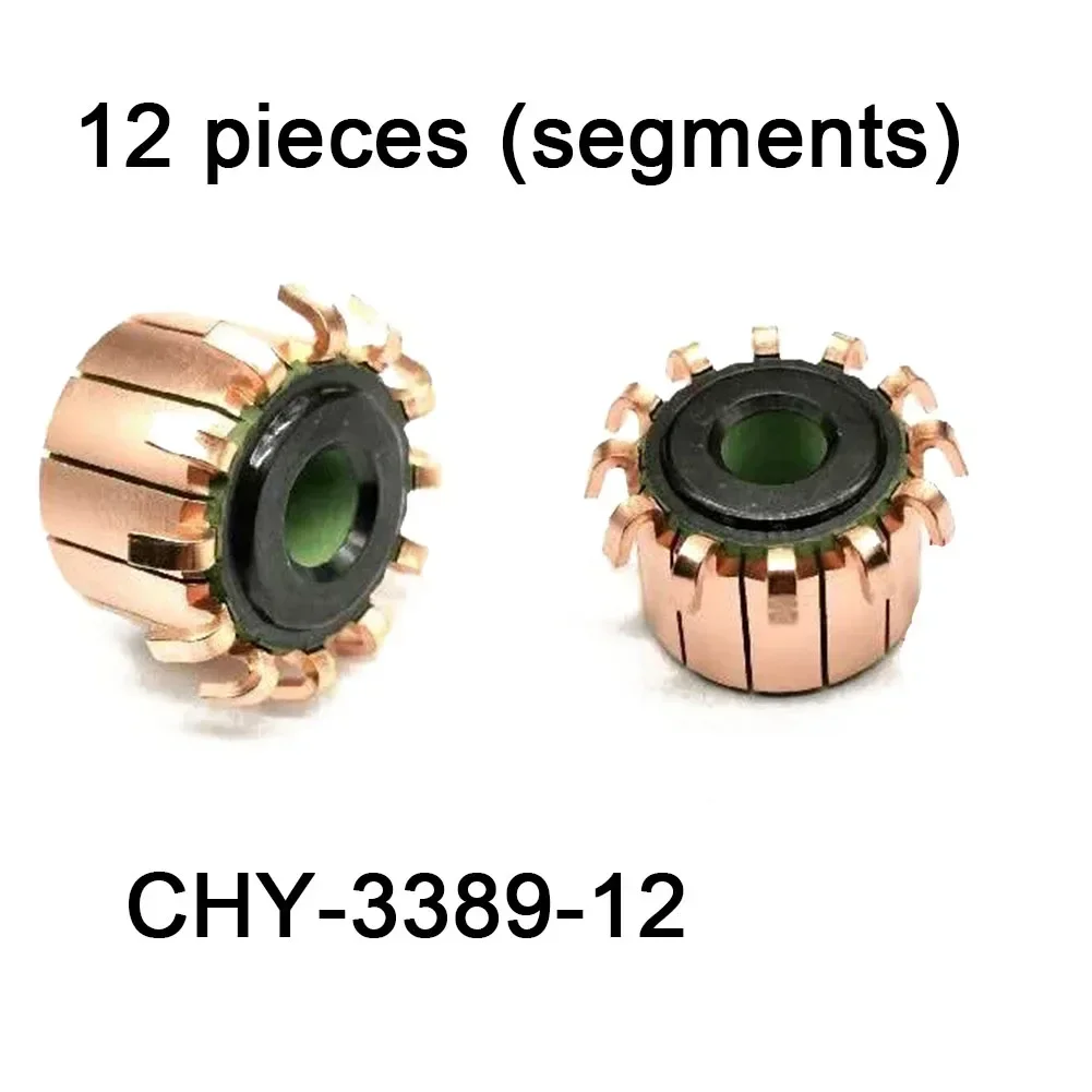 1PC 23X8X17Mm 12P Teeth Copper Hook Type Electrical Motor Commutator CHY-3389-12 Copper Hook Type Electrical Motor Commutator