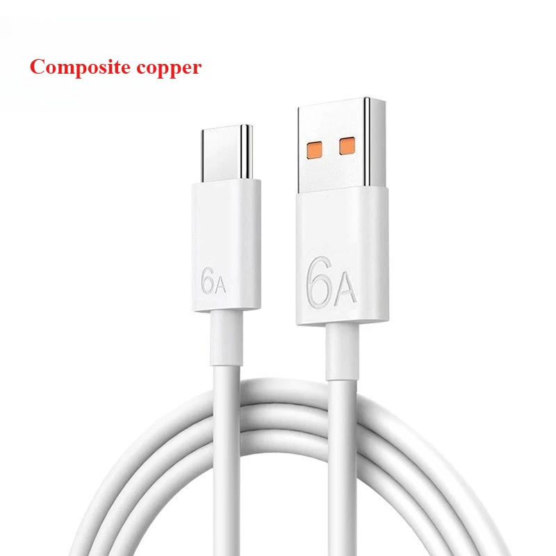 Composite copper type-c 6A mobile phone data cable, suitable for Huawei super fast charging 66/100W charging cable
