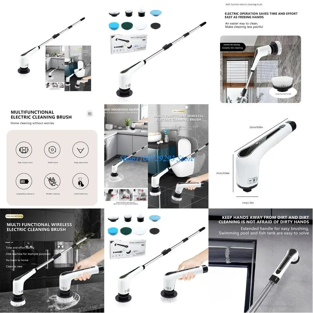 

Y2GD Electric Cleaning Brush Window Door Cleaner Kitchen Bathroom Cleaning Tool