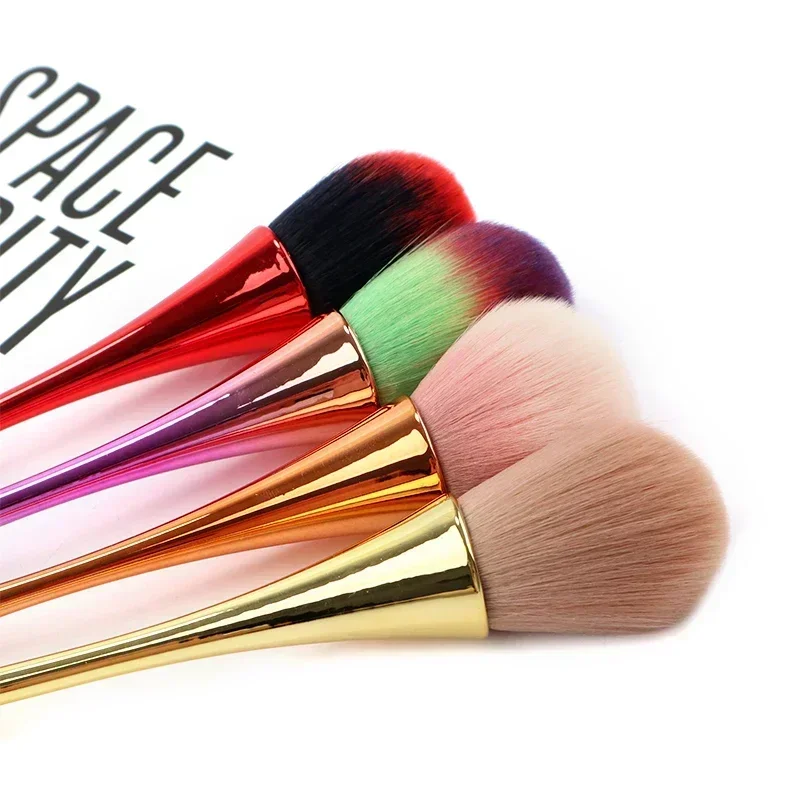 Pennello per fard in polvere oro rosa Pennello per trucco professionale Grande viso cosmetico Cont Cosmetico per viso Cont brocha colorete Strumento per il trucco