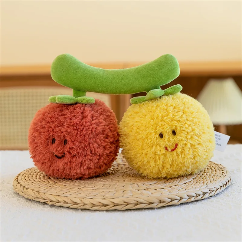 Q-Version Vegetable Plush Doll Soft Toy Handmade Cartoon Green Corn Sweet Pepper Radish Garlic Home Sofa Decoration Pillow Gift