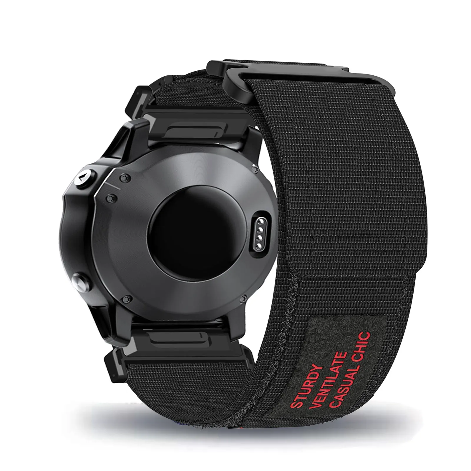 

Nylon Velcro Bands for Garmin Fenix 5/5 Plus/6/6 Pro/7/7 Pro/7 Solar/7 Sapphire Solar/8 47mm/8 Pro 47mm/E 47mm/D2 Delta Strap