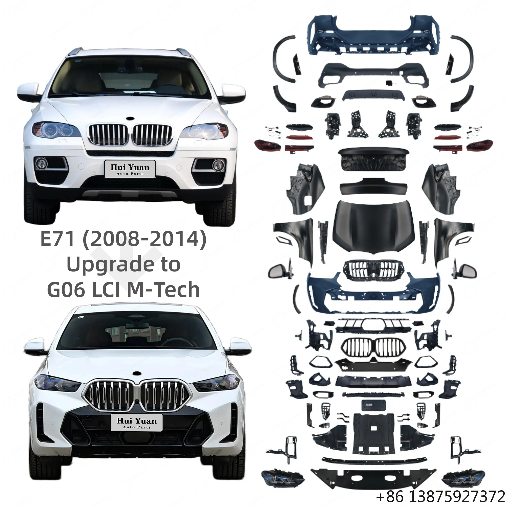 

Комплект для переоборудования кузова из PP/ABS для X6 серии E71 2008-2014: обновление до стиля X6 MT G06 LCI