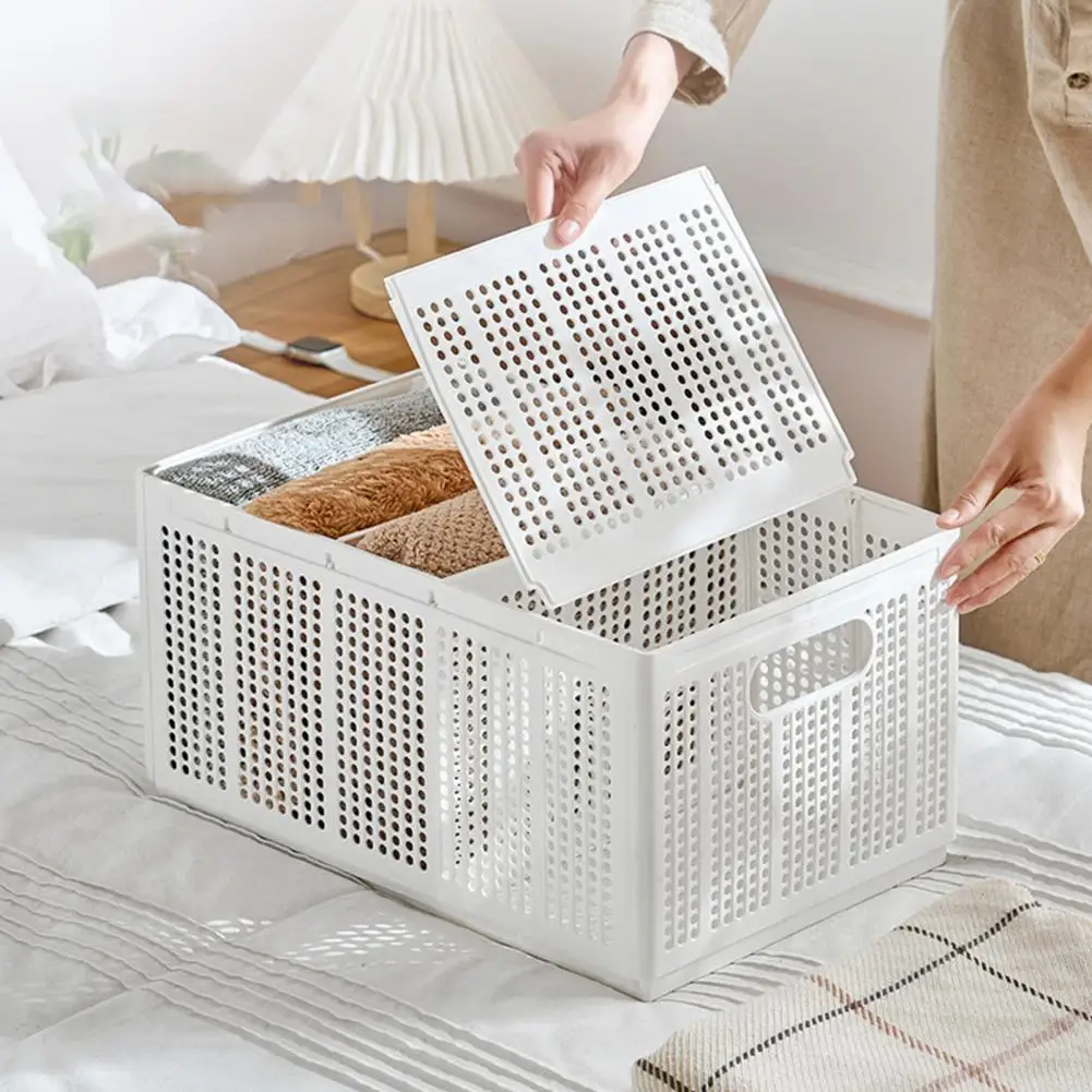 

Clothes Storage Basket Sundries Storage Basket Foldable Clothing Storage Basket Capacity Organizer for Home Bedroom Supplies