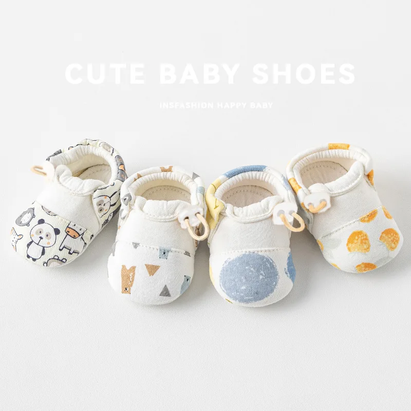 

Non-slip Cute Cartoon Baby Shoes Boys Girls Cute Bear Animal Print Sandals Cotton Soft Breathable Newborn Walker Toddler Shoes