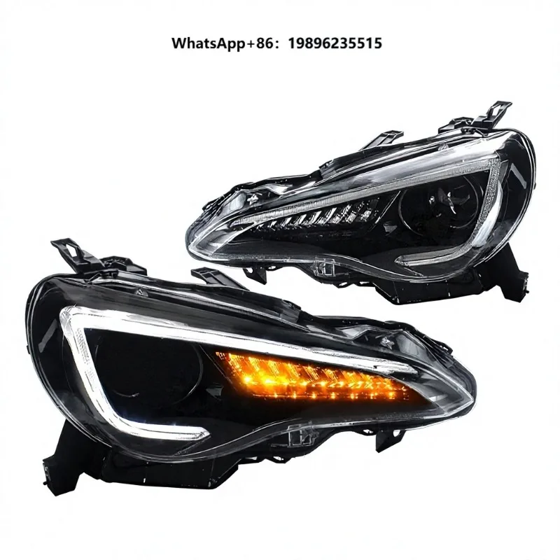 Led Headlights + D2H Xenon Bulbs 35W 12V Compatible GT86/BRZ 2013-2019 Scion FR-S 2013-2016 Ballast Conversion Kit Amber