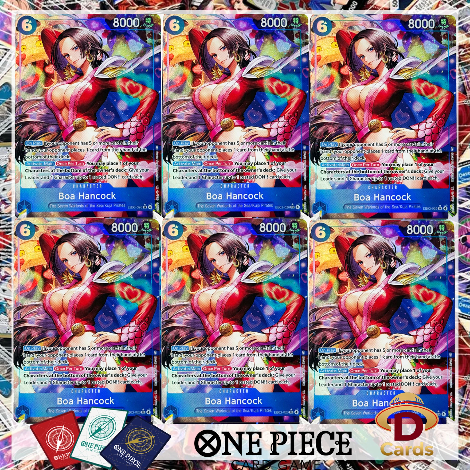 Boa Hancock One Piece Rare Card The Seven Warlords of the Sea Replica Proxy Quality Anime Collection Cards With Foil Texture