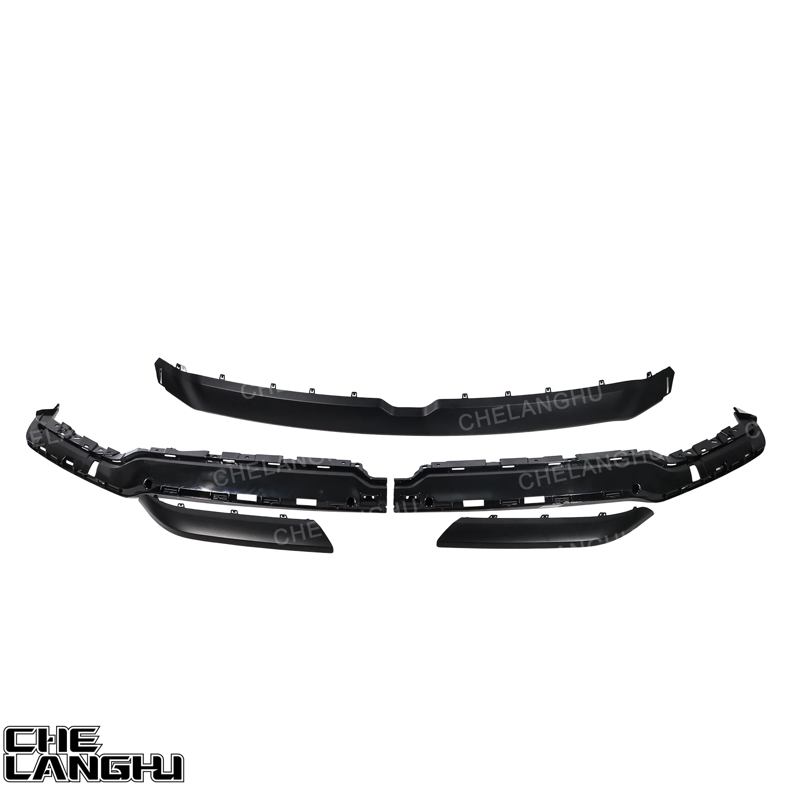 For Dodge RAM 1500 2019 2020 2021 2022 2023 1 Set Front Center Grille Upper Surround Molding Glossy Black Trim Cover 68335015AG