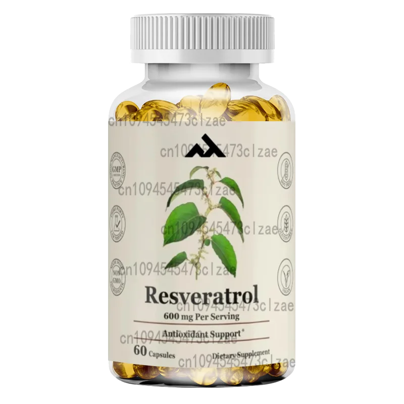 

Resveratrol - Pure - Non GMO - Supports Healthy Aging and Cardiovascular Health -60 Vegetable Capsules